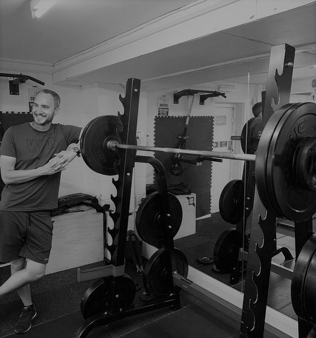 Harry Knight training in the gym