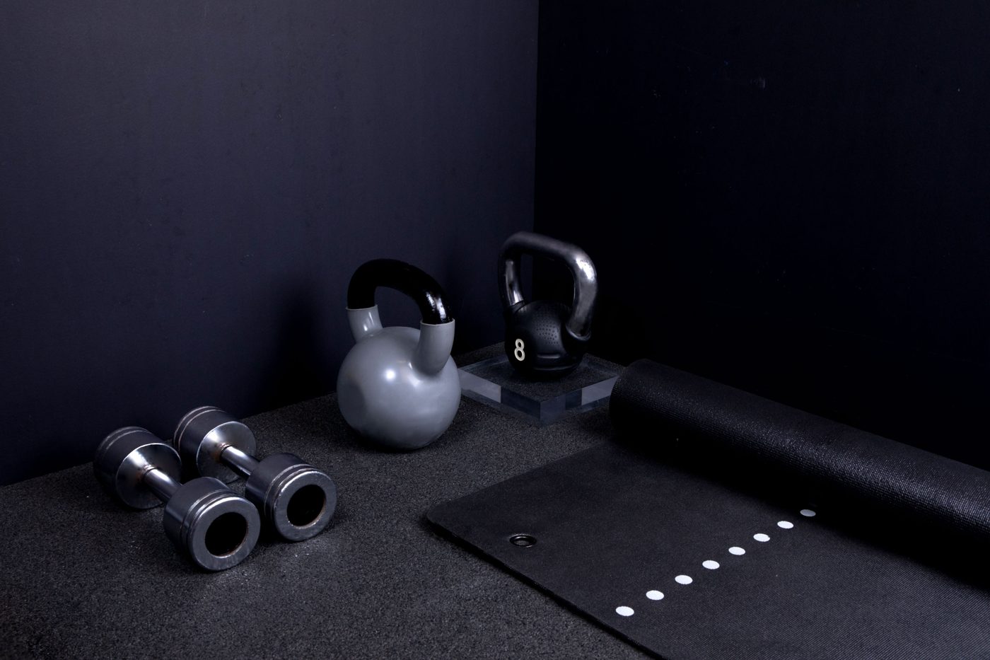 Kettlebells and dumbbells